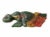 [ganesh Mask], Handmade Wooden Mask, Wall Hanging, [painted], Poplar Wood