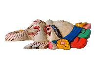 [ganesh Mask], Handmade Wooden Mask, Wall Hanging, [painted], Poplar Wood