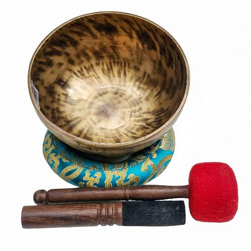 [full Moon Bowl], Buddhist Hand Beaten, Moon Carved, Antique Finishing, [select Accessories]