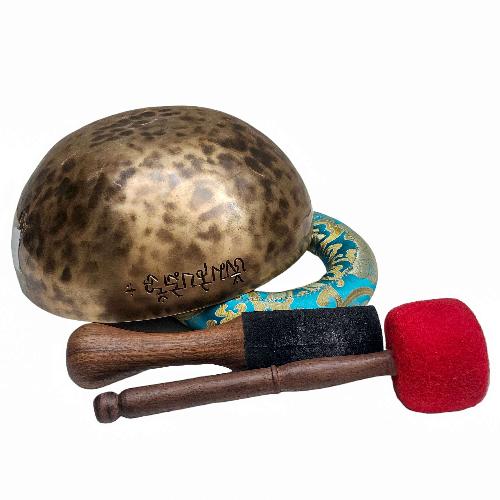 [full Moon Bowl], Buddhist Hand Beaten, Moon Carved, Antique Finishing, [select Accessories]