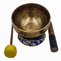 [full Moon Bowl], Buddhist Hand Beaten, Moon Carved, Antique Finishing, [select Accessories]
