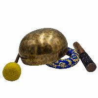 [full Moon Bowl], Buddhist Hand Beaten, Moon Carved, Antique Finishing, [select Accessories]