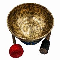 [full Moon Bowl], Buddhist Hand Beaten, Moon Carved, Antique Finishing, [select Accessories]