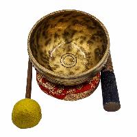 [full Moon Bowl], Buddhist Hand Beaten, Moon Carved, Antique Finishing, [select Accessories]