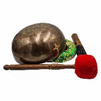 [singing Bowl], Buddhist Hand Beaten, Antique Finishing, [select Accessories]
