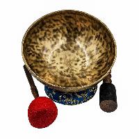[full Moon Bowl], Buddhist Hand Beaten, Moon Carved, Antique Finishing, [select Accessories]