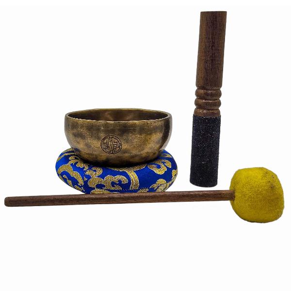 [full Moon Bowl], Buddhist Hand Beaten, Moon Carved, Antique Finishing, [select Accessories]