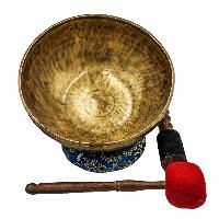 [full Moon Bowl], Buddhist Hand Beaten, Moon Carved, Antique Finishing, [select Accessories]