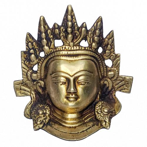 [buddha] Metal Mask, Buddhist Ritual Mask, Glossy Finishing