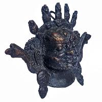 [bhairav] Metal Mask, Buddhist Ritual Mask, Antique Finishing
