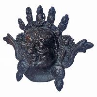 [bhairav] Metal Mask, Buddhist Ritual Mask, Antique Finishing