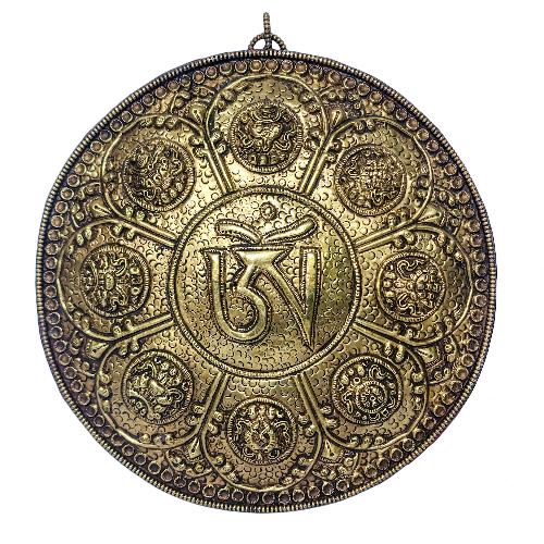 Buddhist Metal Wall Hanging, Gold Plated, High Quality, Tibetan Calendar
