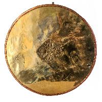 Buddhist Metal Wall Hanging, Tibetan Calendar, Copper Handmade High Qualilty With Ashtamangal