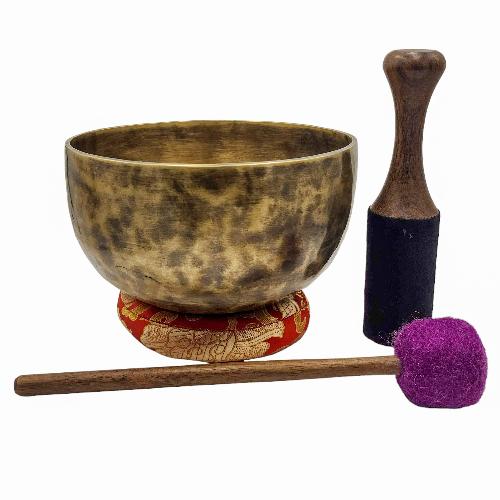 [handmade Singing Bowls], Buddhist Hand Beaten, Antique Finishing, [select Accessories]