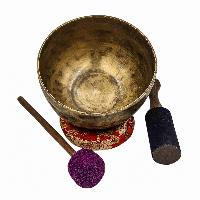 [handmade Singing Bowls], Buddhist Hand Beaten, Antique Finishing, [select Accessories]