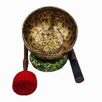 [full Moon Bowl], Buddhist Hand Beaten, Moon Carved, Antique Finishing, [select Accessories]