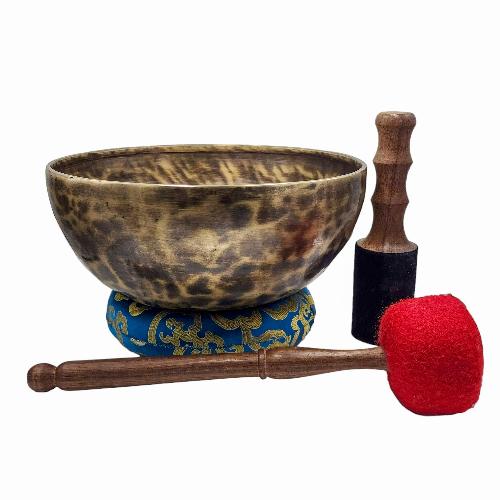 [handmade Singing Bowls], Buddhist Hand Beaten, Antique Finishing, [select Accessories]