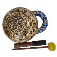 Singing Bowl, Buddhist Hand Beaten, With Fine Etching Carving, [select Accessories]