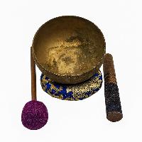 Kopre Singing Bowl, Buddhist Hand Beaten, Antique Finishing, [select Accessories]