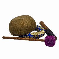 Kopre Singing Bowl, Buddhist Hand Beaten, Antique Finishing, [select Accessories]