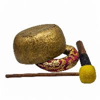 Kopre Singing Bowl, Buddhist Hand Beaten, Antique Finishing, [select Accessories]