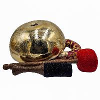 Jambati Singing Bowl, Buddhist Hand Beaten, Glossy Finishing, [select Accessories]