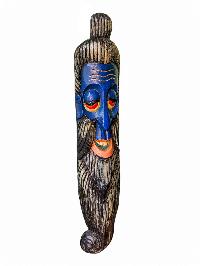 [long Face], Handmade Wooden Mask, [somalian], [painted], Poplar Wood