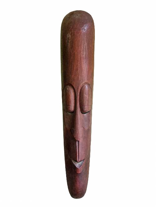 [long Face], Handmade Wooden Mask, [somalian], [painted], Poplar Wood