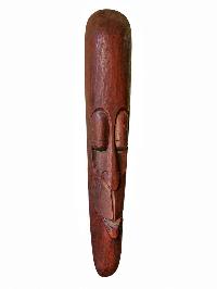 [long Face], Handmade Wooden Mask, [somalian], [painted], Poplar Wood