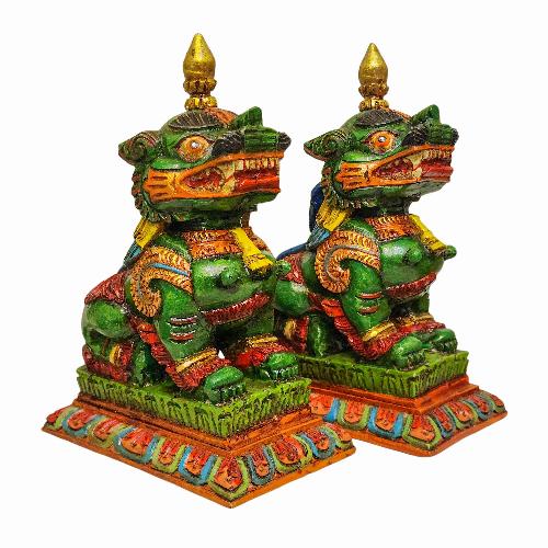 Temple Lion Set [painted], Resin