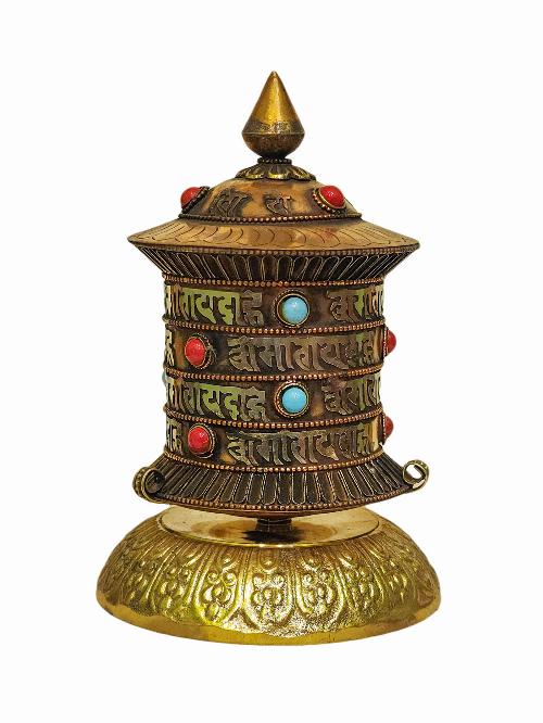 Table Top Prayer Wheel, Buddhist Handmade Prayer Wheel, [mantra Inside]