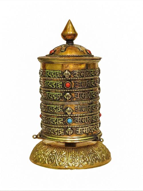 Table Top Prayer Wheel, Buddhist Handmade Prayer Wheel, [mantra Inside]