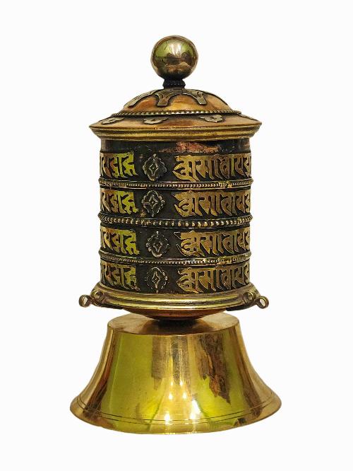 Table Top Prayer Wheel, Buddhist Handmade Prayer Wheel, [mantra Inside]