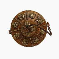 [tingsha], Pancha Buddha Carved With Metal Cover With Ashtamangala