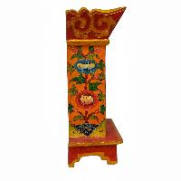 Tibetan Ritual Wooden Altar, Traditional Color Painted