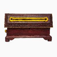 Tibetan Ritual Wooden Incense Burner, Traditional Color Painted