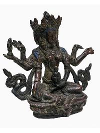 [vasudhara], Buddhist Handmade Statue, [chocolate Oxidized] And Antique Finishing