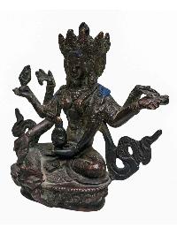 [vasudhara], Buddhist Handmade Statue, [chocolate Oxidized] And Antique Finishing