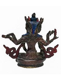 [vasudhara], Buddhist Handmade Statue, [chocolate Oxidized] And Antique Finishing