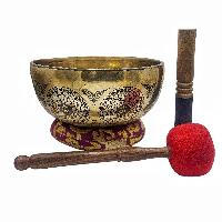 Singing Bowl, Buddhist Hand Beaten, With [ganesh] Carved Inside