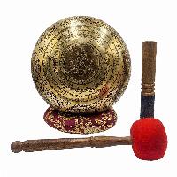 Singing Bowl, Buddhist Hand Beaten, With [ganesh] Carved Inside