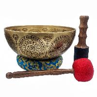 Singing Bowl, Buddhist Hand Beaten, With [avalokitesvara] Carved Inside