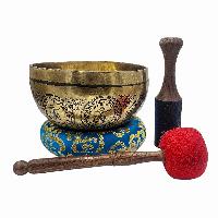 Singing Bowl, Buddhist Hand Beaten, With [om] Carved Inside