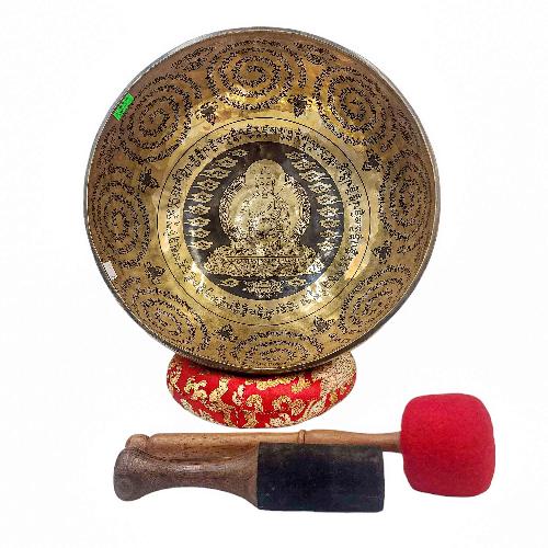 Singing Bowl, Buddhist Hand Beaten, With [medicine Buddha] Carved Inside