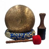 Kopre Singing Bowl, Buddhist Hand Beaten, Antique Finishing, [select Accessories]