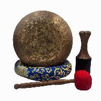 Kopre Singing Bowl, Buddhist Hand Beaten, Antique Finishing