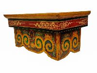Tibetan Ritual Foldable Table, Traditional Color Painted