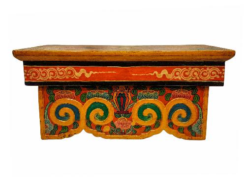 Tibetan Ritual Foldable Table, Traditional Color Painted