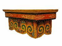Tibetan Ritual Foldable Table, Traditional Color Painted