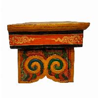 Tibetan Ritual Foldable Table, Traditional Color Painted